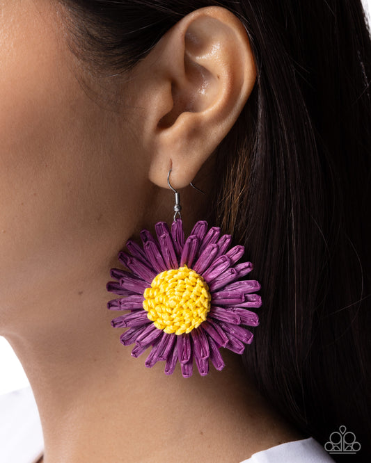 Crafted Color - Purple Earring