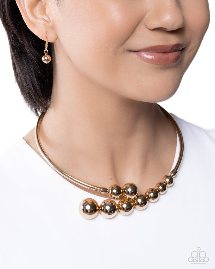 Smoldering Showcase- Gold Necklace