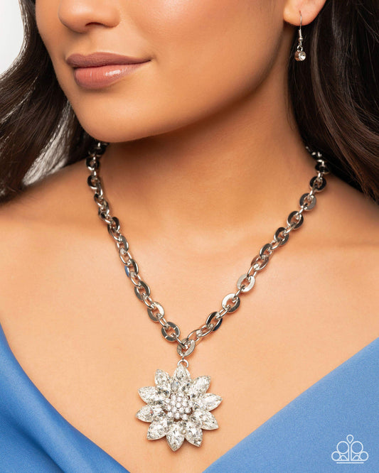 Glamorous Garden - White Necklace