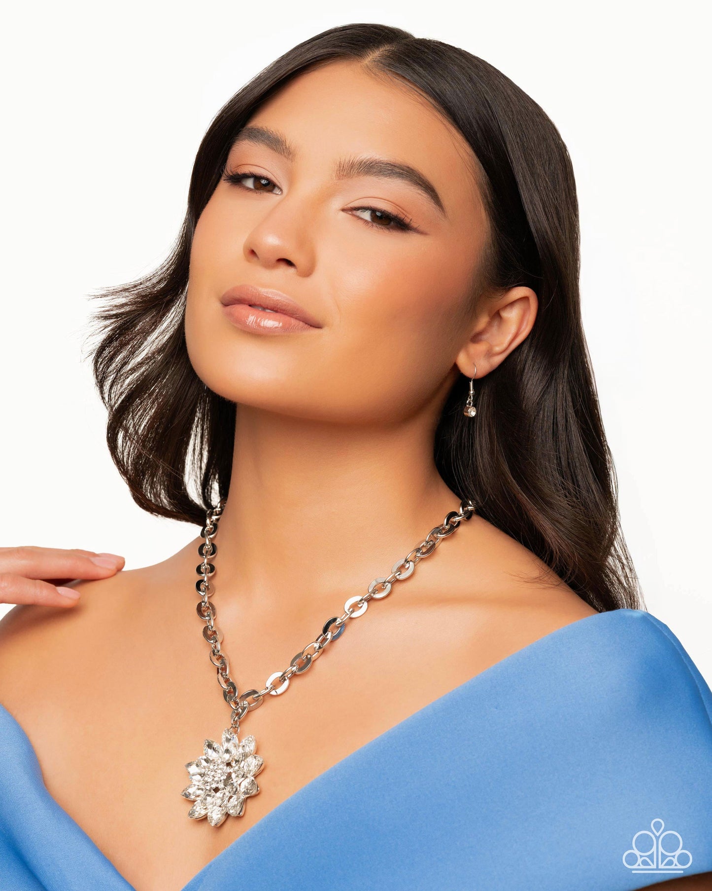Glamorous Garden - White Necklace