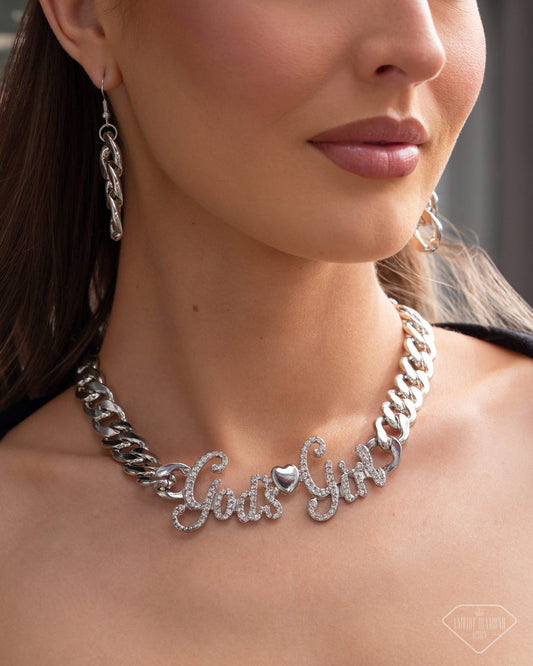 Shimmery Self-Worth - White Necklace