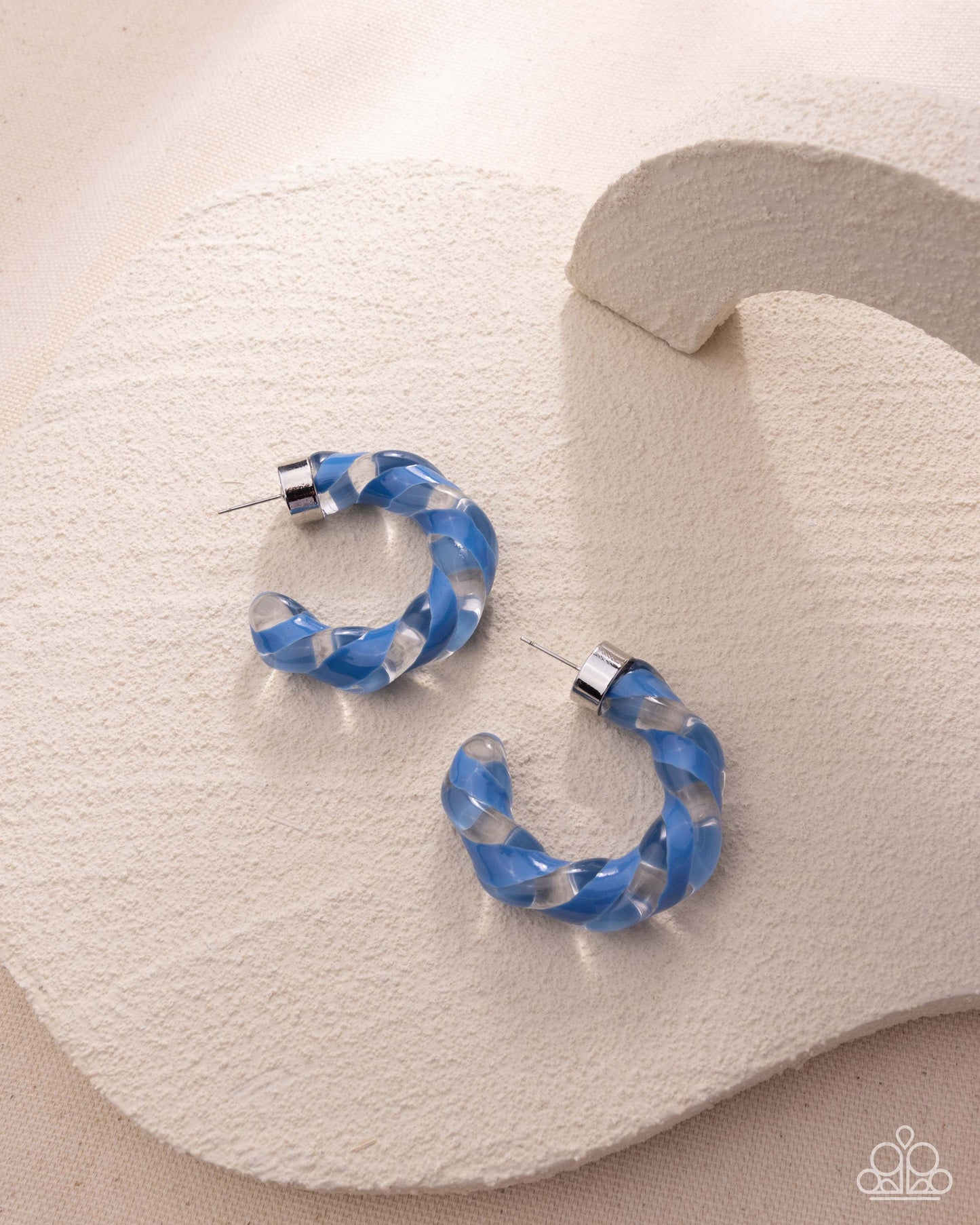 Coiled Cameo - Blue Earring