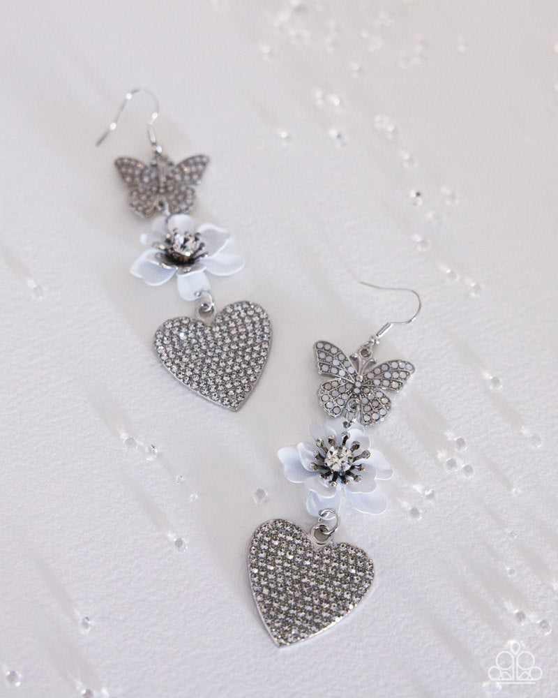 Lighthearted Luminescent - White Earring