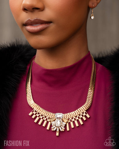 Over The Top Opulence - Gold Necklace
