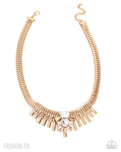 Over The Top Opulence - Gold Necklace