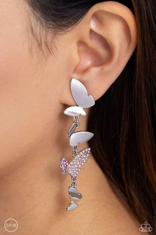Flying Flashy - Pink Earring