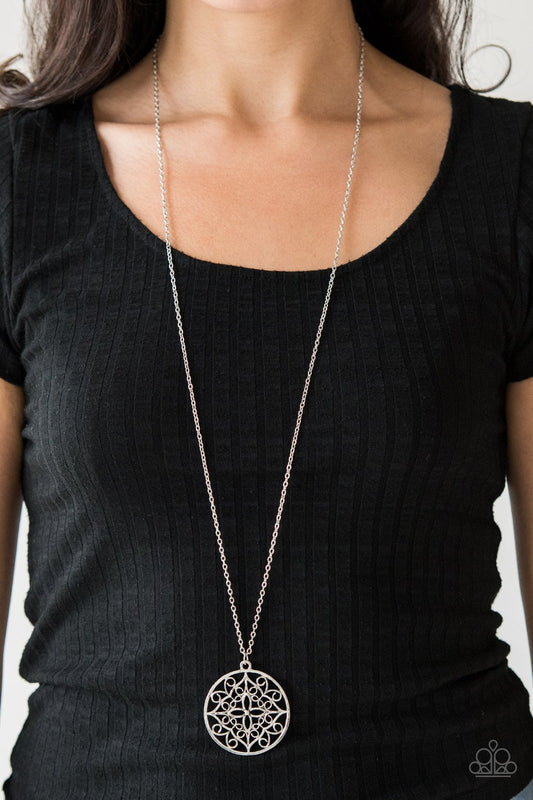 Silver Mandala Melody Necklace