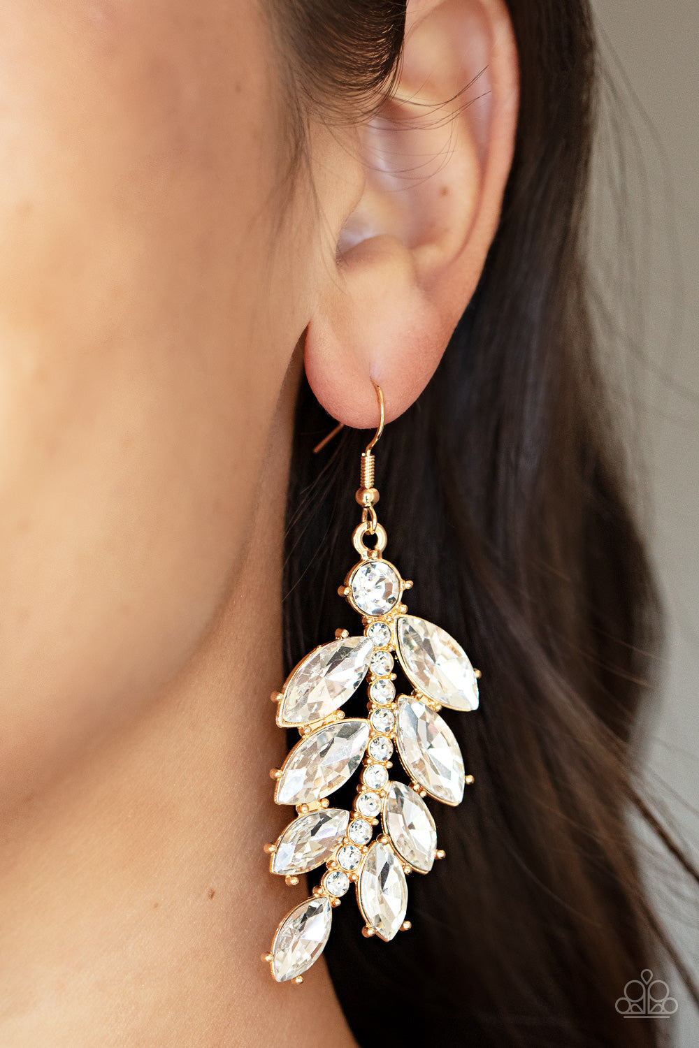 Ice Garden Gala - Gold Earring
