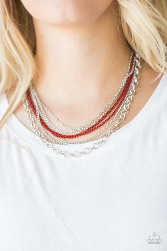 Intensly Industrial - Red Necklace