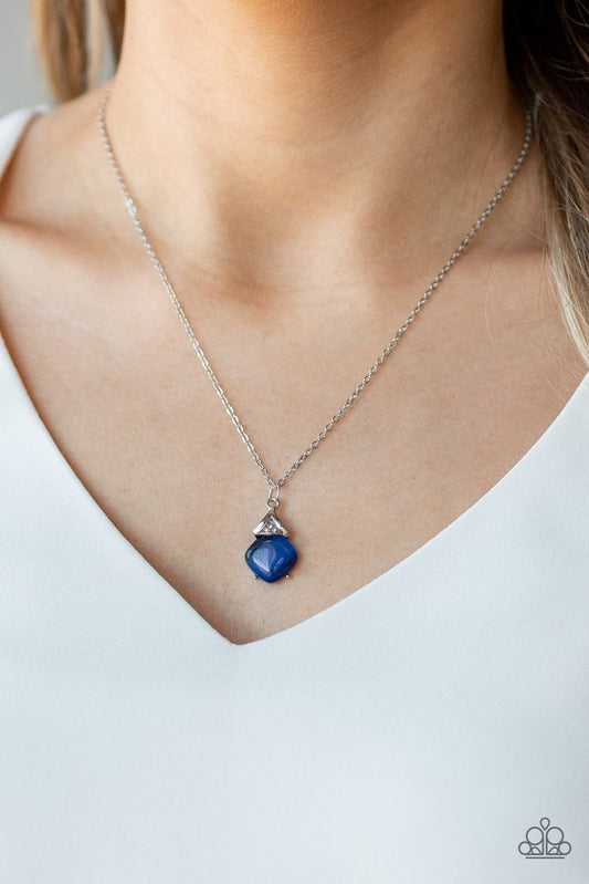 Romantic Razzle - Blue Necklace