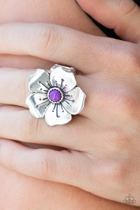 Purple Boho Blossom Ring