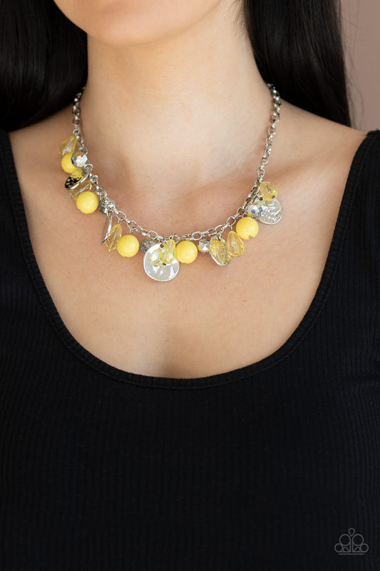 Yellow Prismatic Sheen Necklace