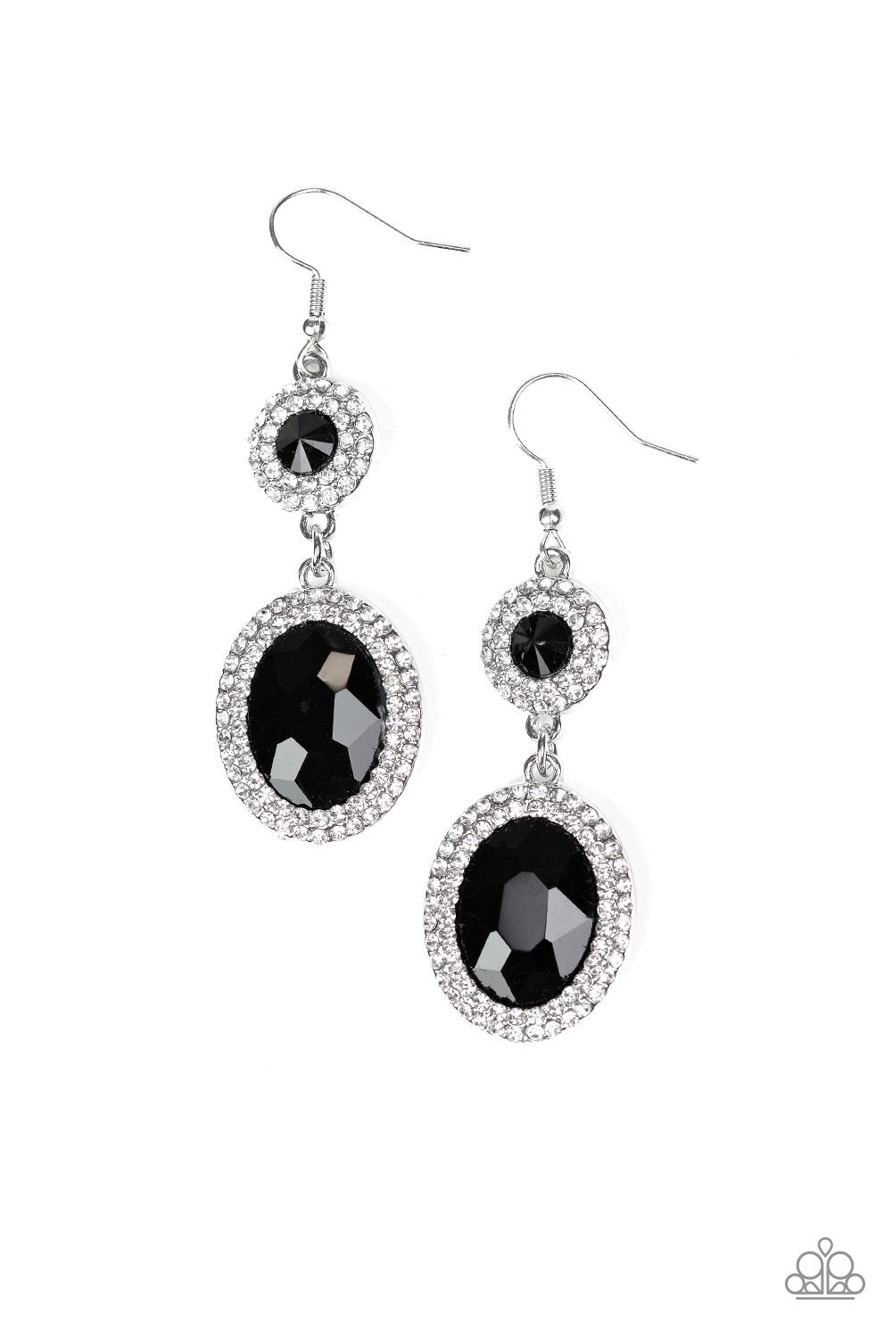 Let it BEDAZZLE - Black Earrings