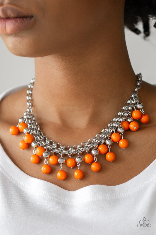 Friday Night Fringe - Orange Necklace