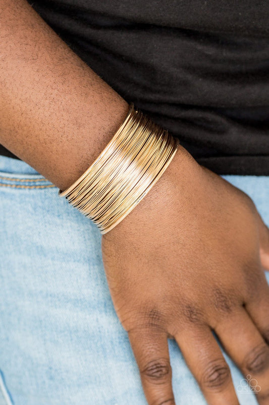 Gold Wire Warrior Cuff Bracelet