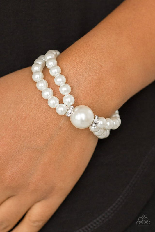 Romantic Redux - White Bracelet