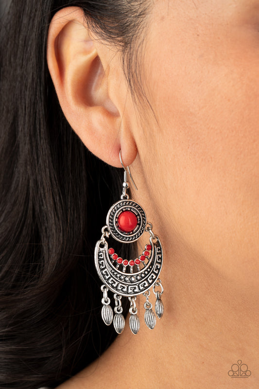 Mantra to Mantra - Red Earring
