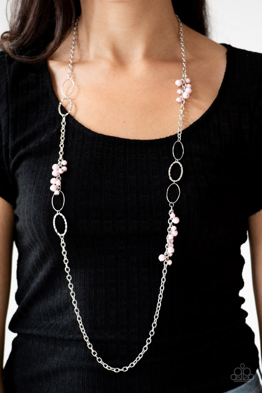 Flirty Foxtrot - Pink Necklace