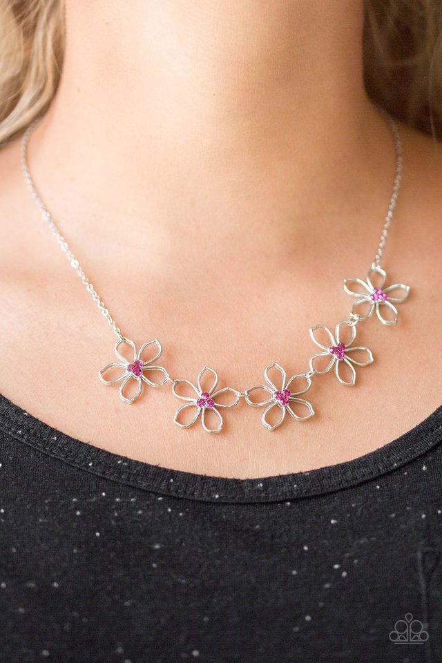 Hoppin Hibiscus - Pink Necklace