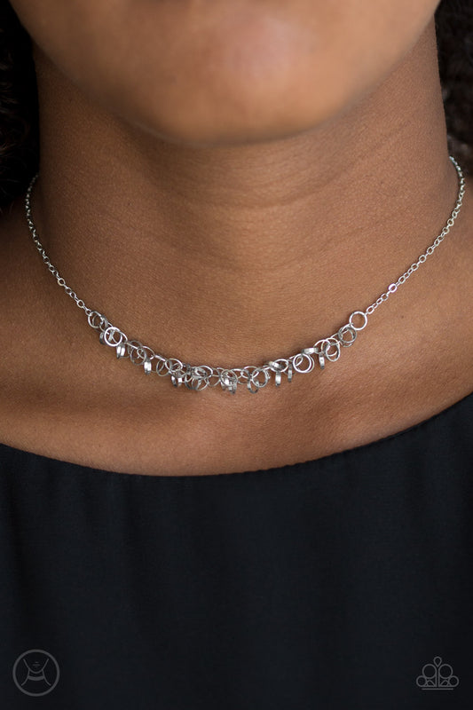 Cat Got Your Tongue? - Silver Choker Necklace