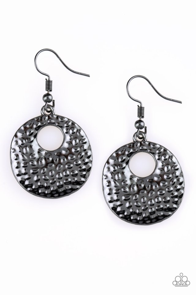 A Taste For Texture - Black Earrings