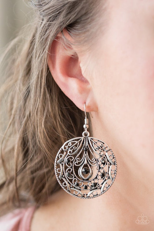 Choose To Sparkle - Black Earrings