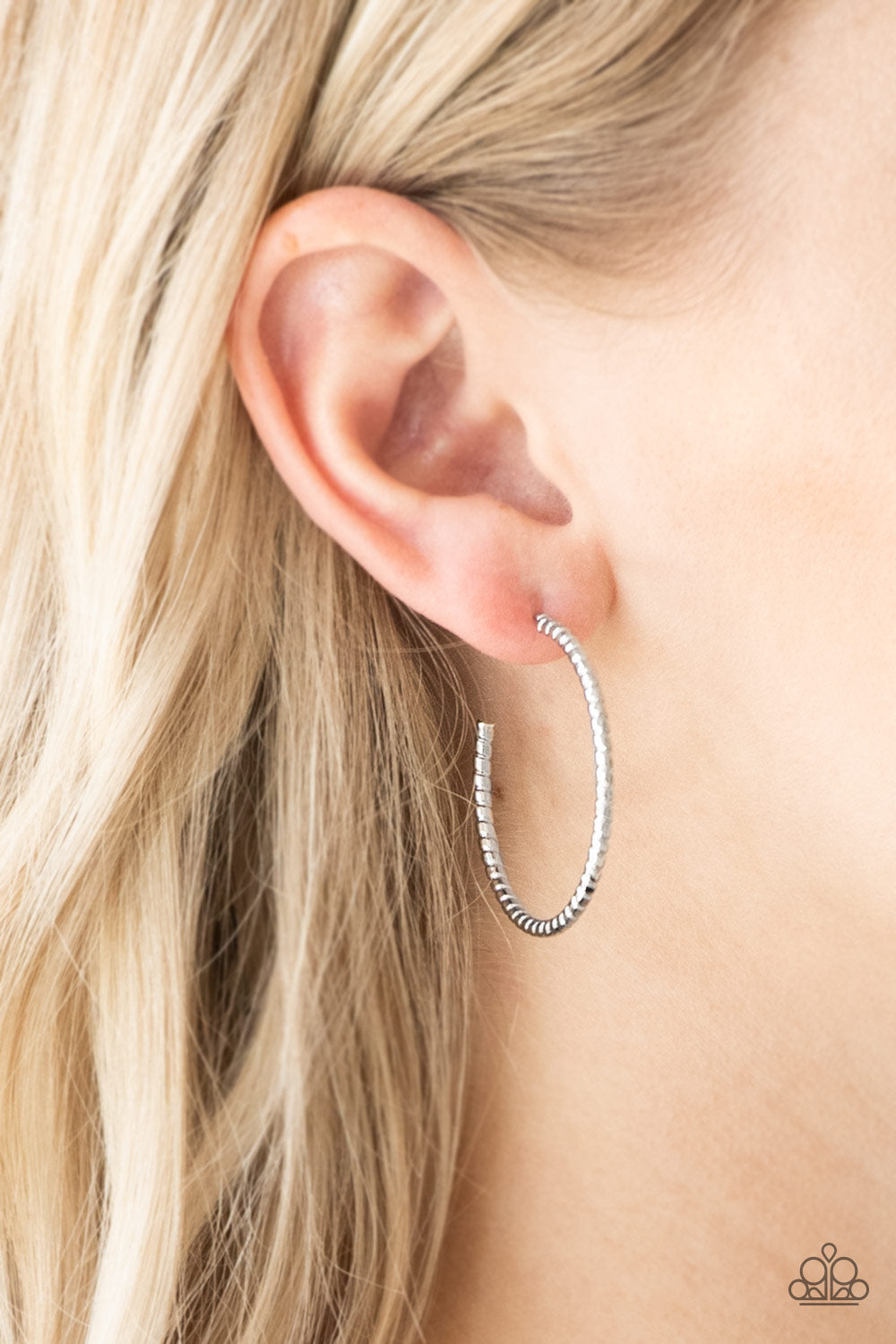 Silver HOOP, Line, and Sinker Earrings