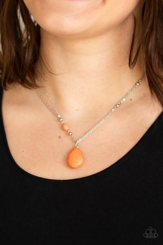 Peaceful Prairies - Orange Necklace