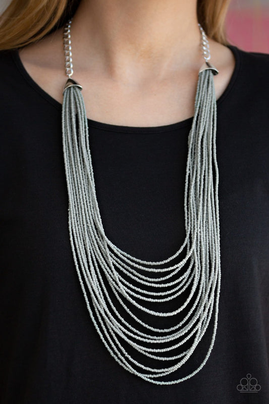 Peacefully Pacific - Silver Necklace