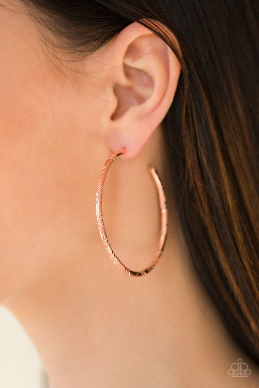 A Double Take - Copper Earring