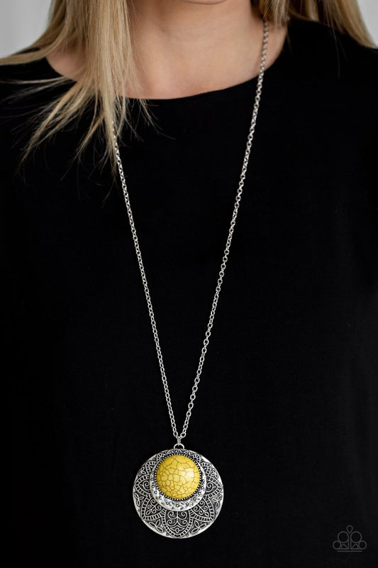 Medallion Meadow - Yellow Necklace