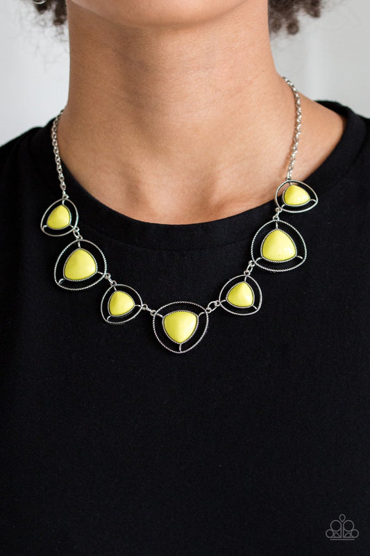 Make A Point - Yellow Necklace