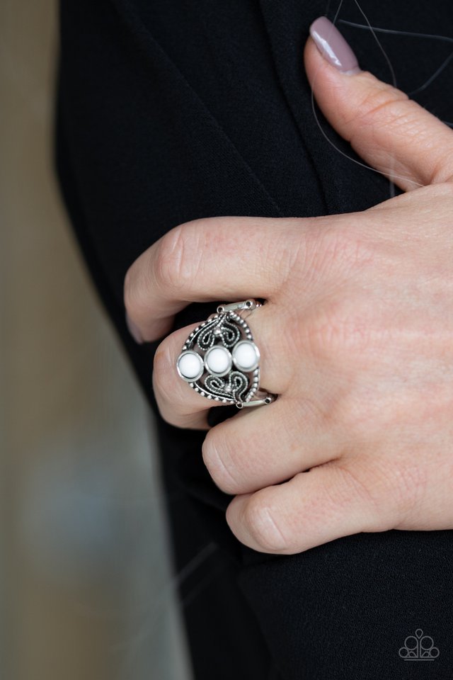 Triple Whammy - White Ring
