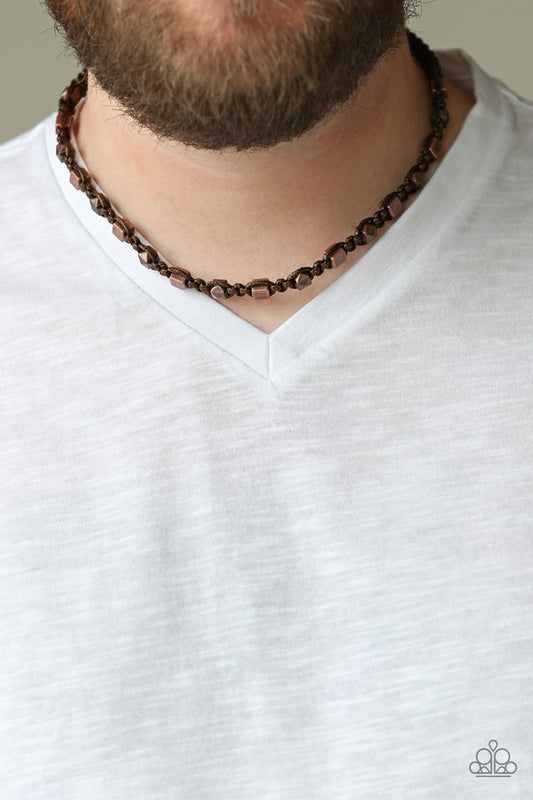 Grunge Rush - Brown Urban Necklace