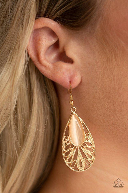 Glowing Tranquility - Gold Earrings