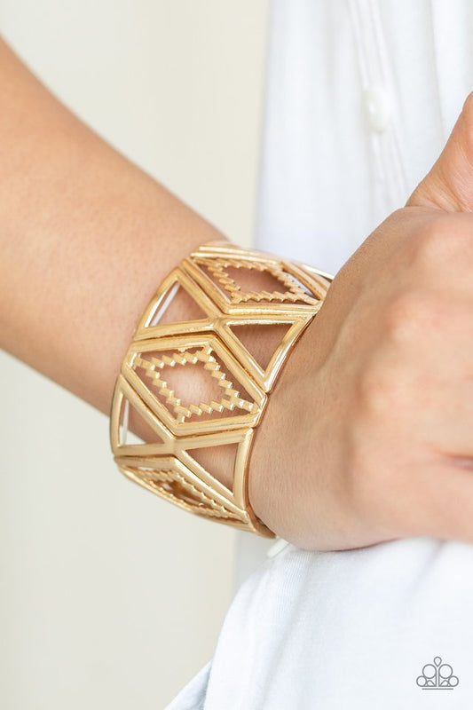 Textile Tango - Gold Bracelet