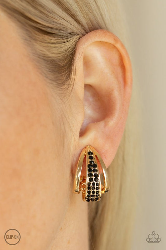 Bank Night - Gold Clip-On Earring