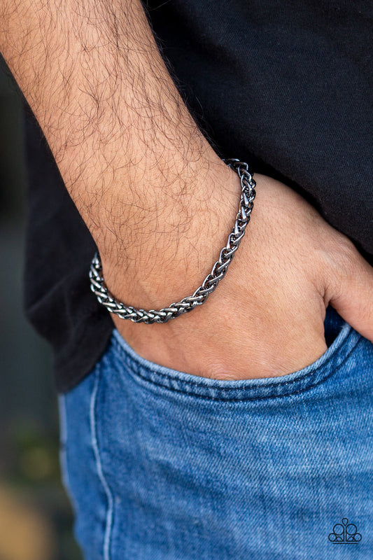 Knocked It Out Of The Park - Black Bracelet