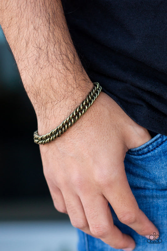 Next Man Up - Brass Bracelet