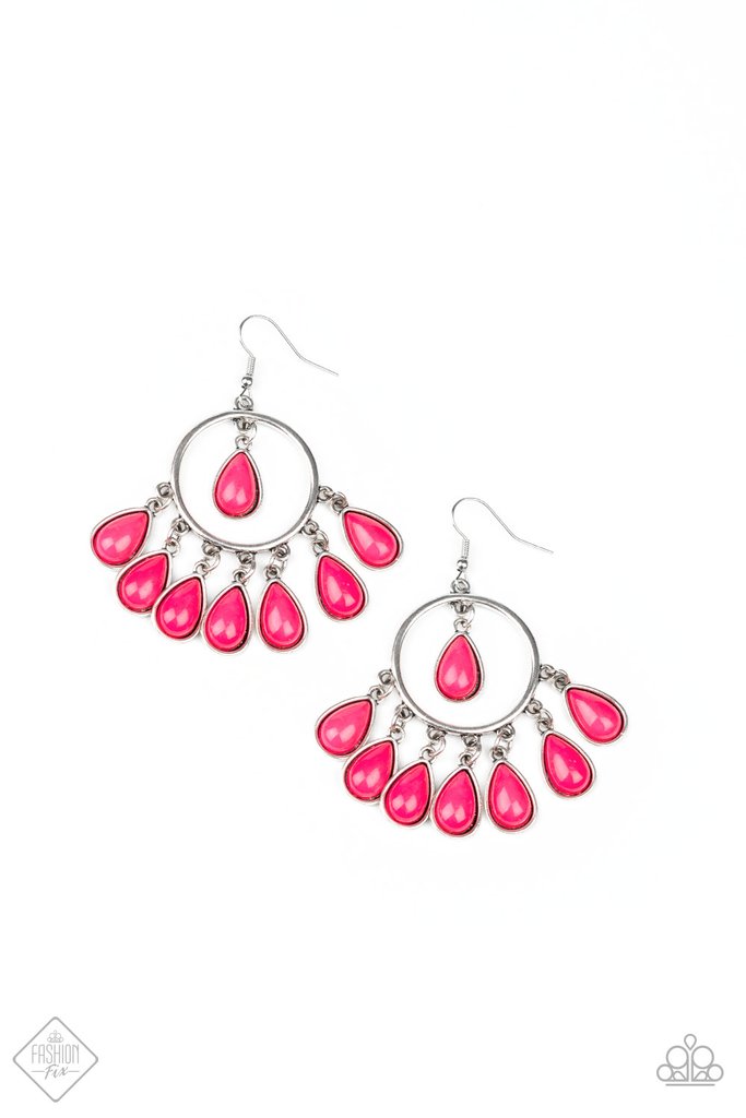 Pink Flirty Flamboyance Earrings-Glimpses Of Malibu FF