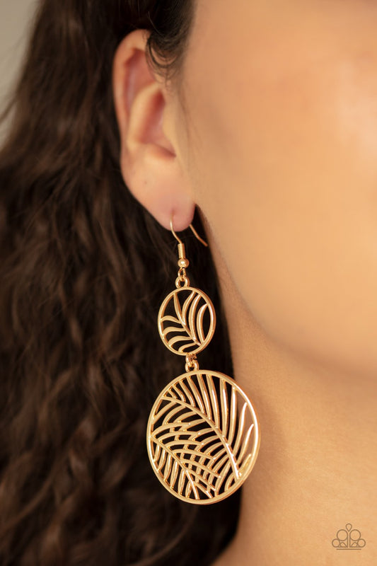 Palm Oasis - Gold Earring