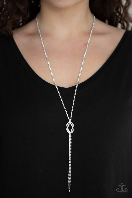Knockout Knot - White Necklace