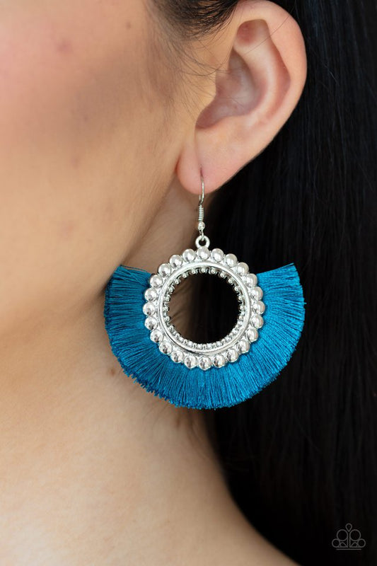 Fringe Fanatic - Blue Earrings