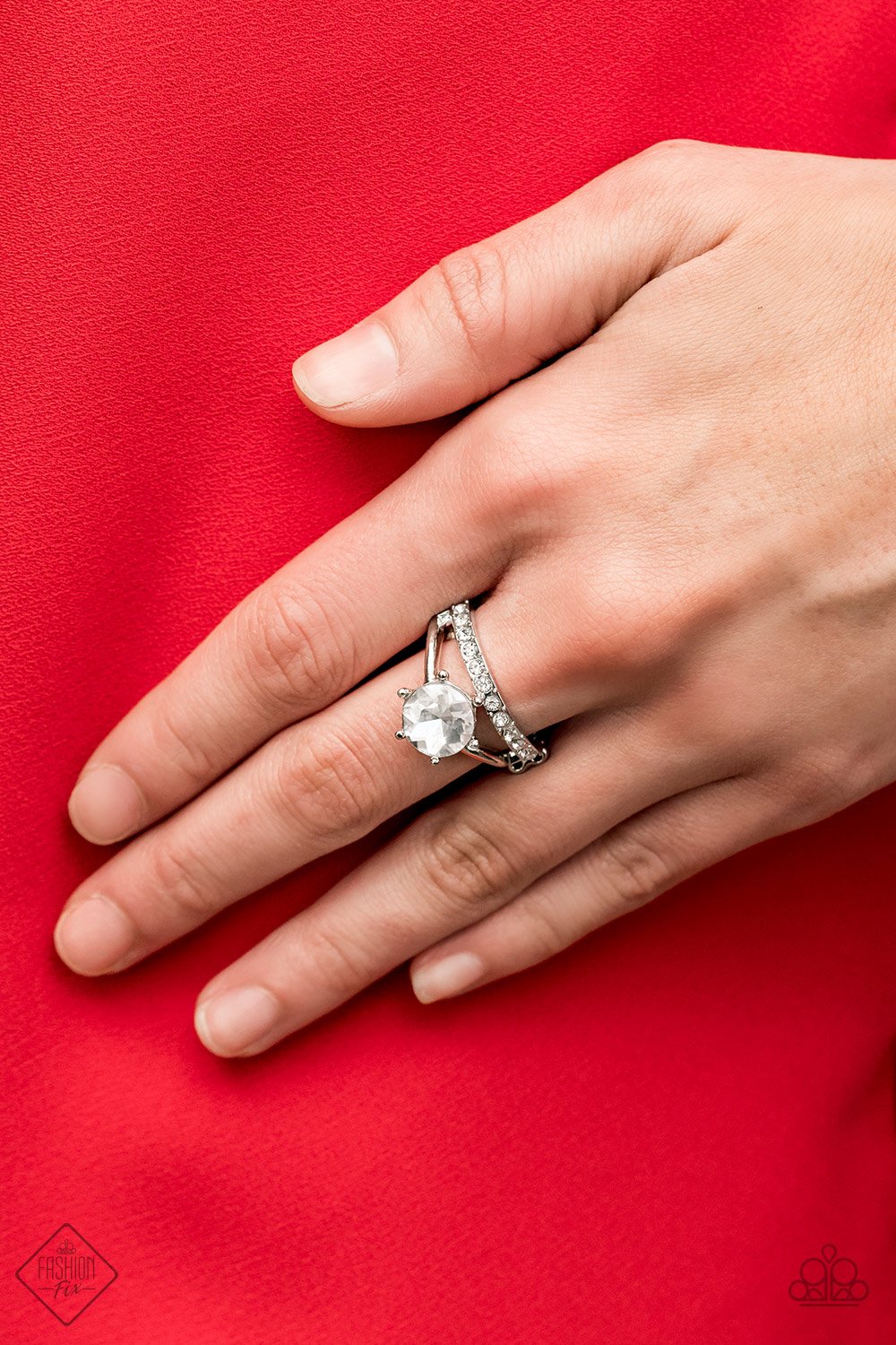 White Center Stage Shimmer Ring - Fiercely 5th Avenue FF