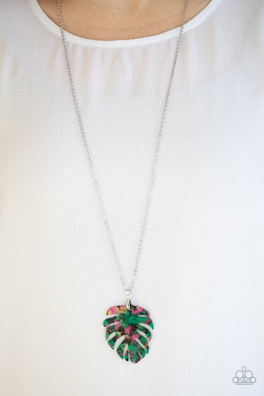 Prismatic Palms - Green Necklace