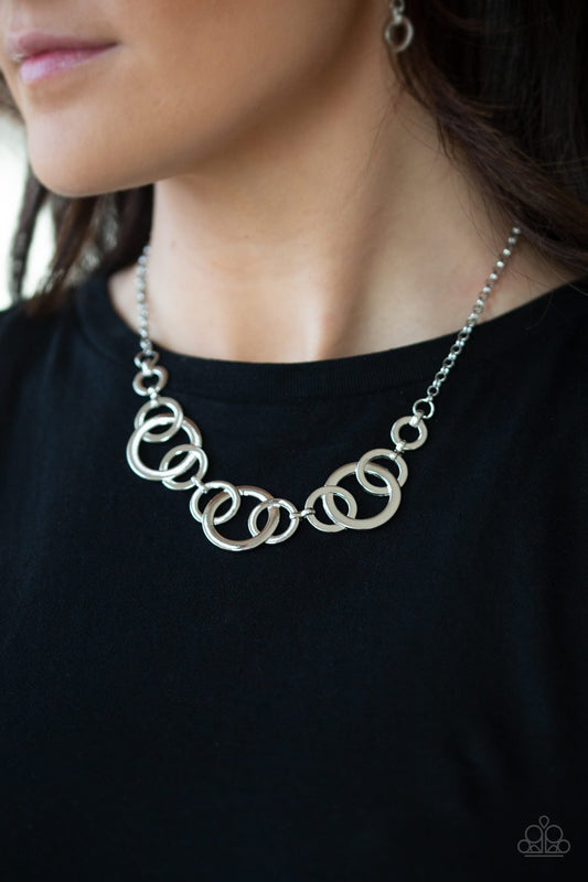 Going In Circles - Silver Necklace