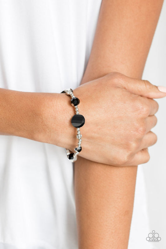 Starry-Eyed Elegance - Black Bracelet