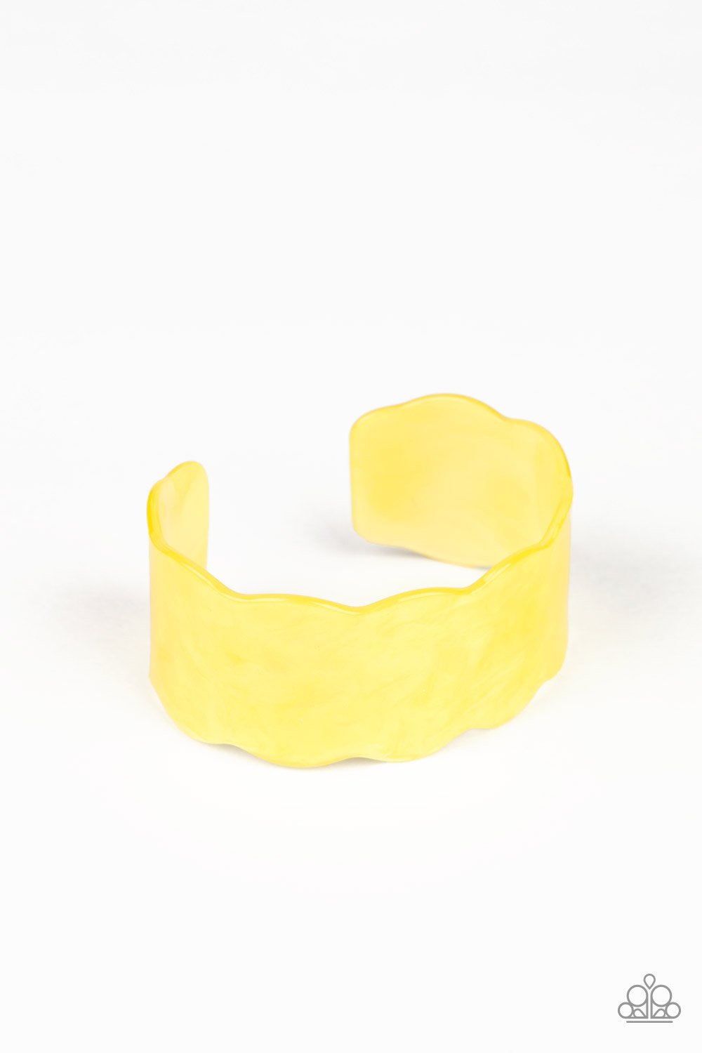 Yellow Retro Ruffle Bracelet