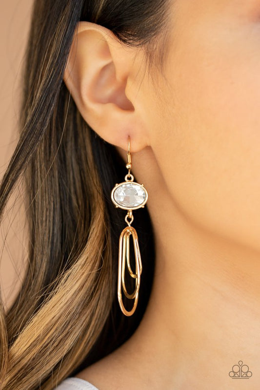Drop-Dead Glamorous - Gold Earrings
