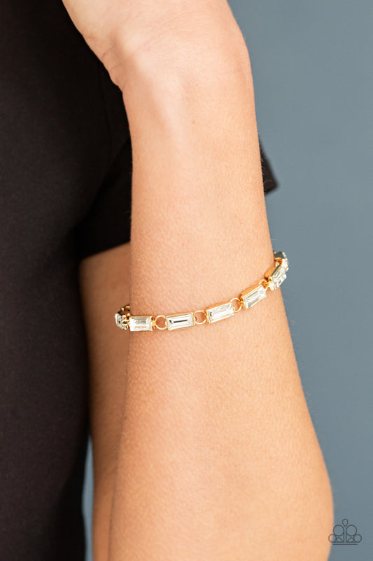 Irresistibly Icy - Gold Bracelet